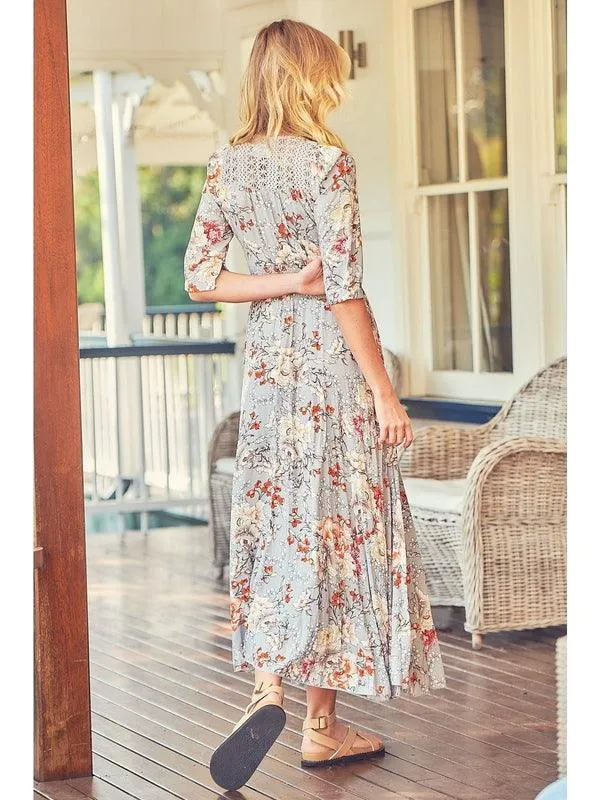 JAASE Orange Blossom Print Indiana Maxi Dress