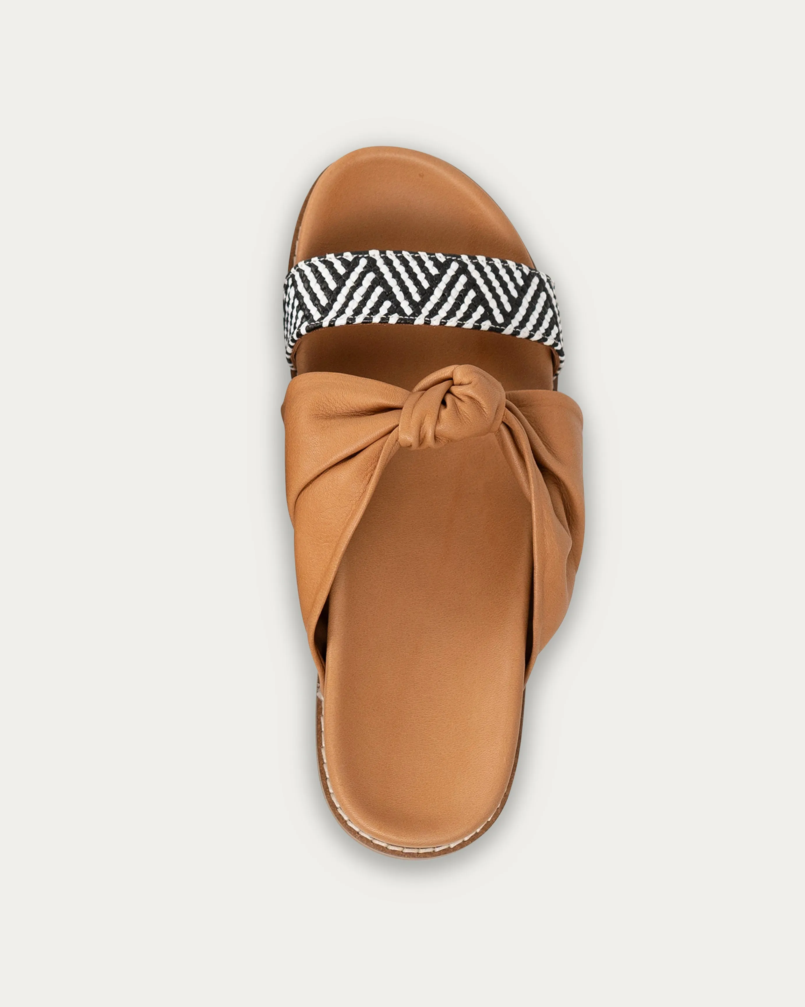 Jawan tan knot slipper