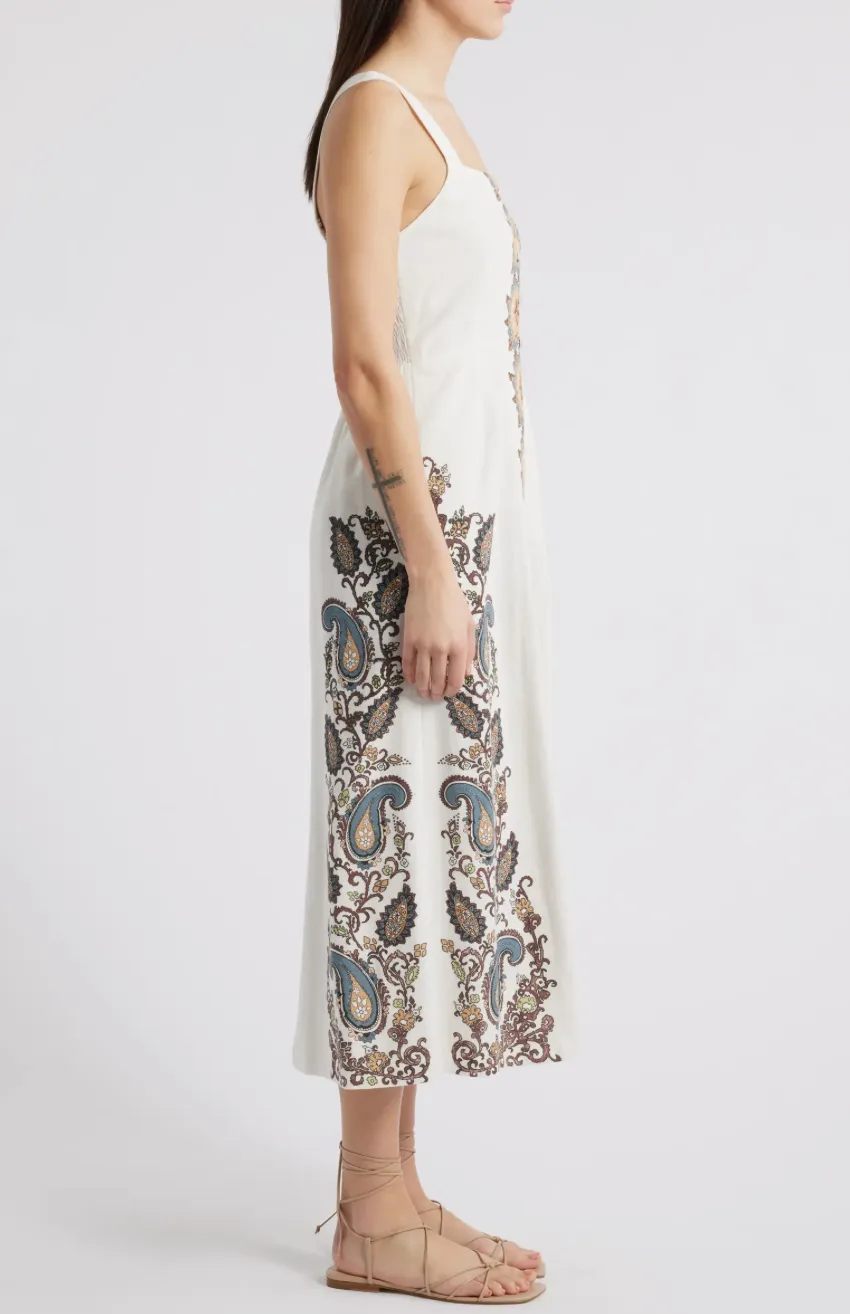 Jolene Ankle Dress in Veneto Paisley Print