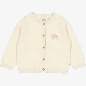 Knit Cardigan Suzy Embroidery | Baby - cloud melange