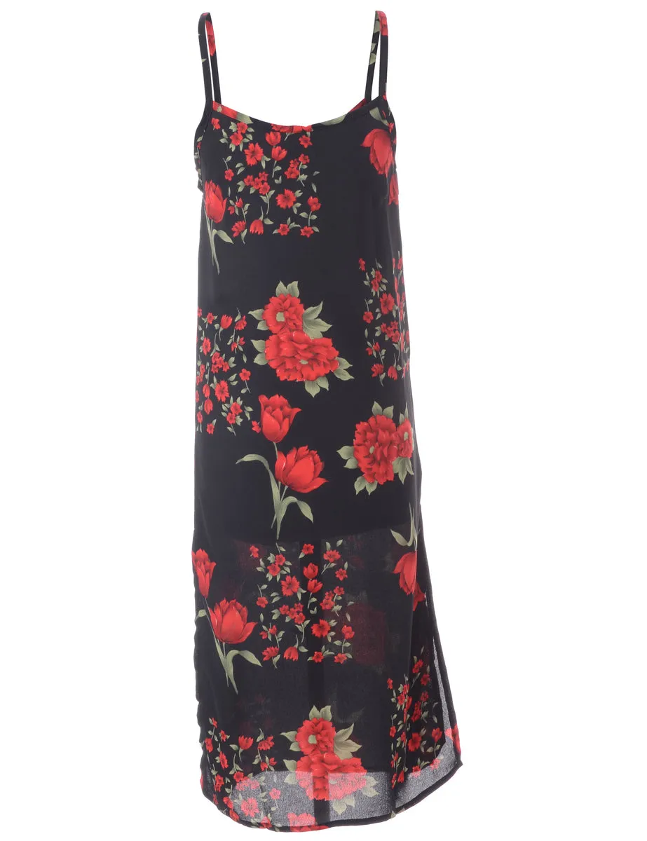 Label Elle 90s Midi High Split Dress