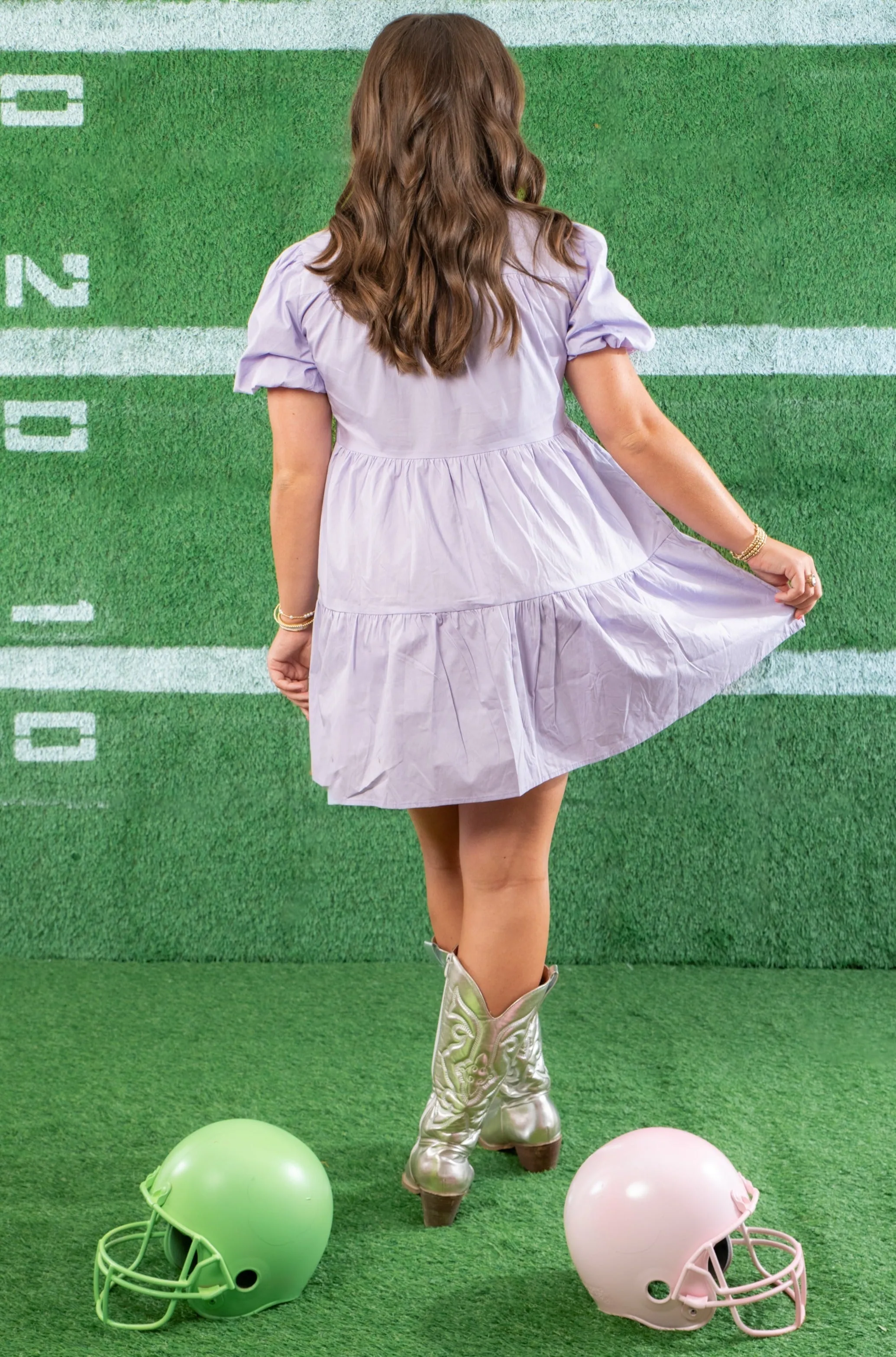 Lavender Sequin Football Dress