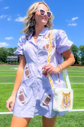 Lavender Sequin Football Dress