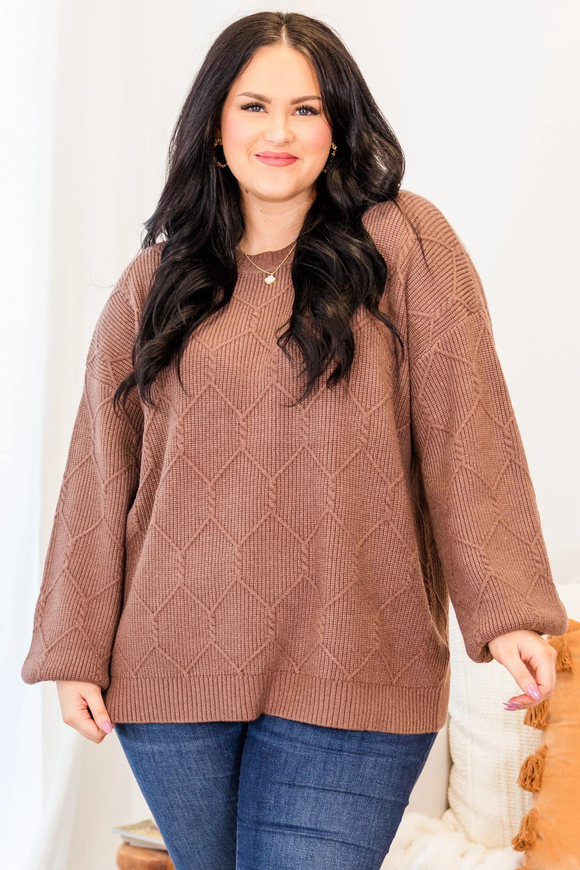 Let's Go For Some Coffee Sweater, Chestnut