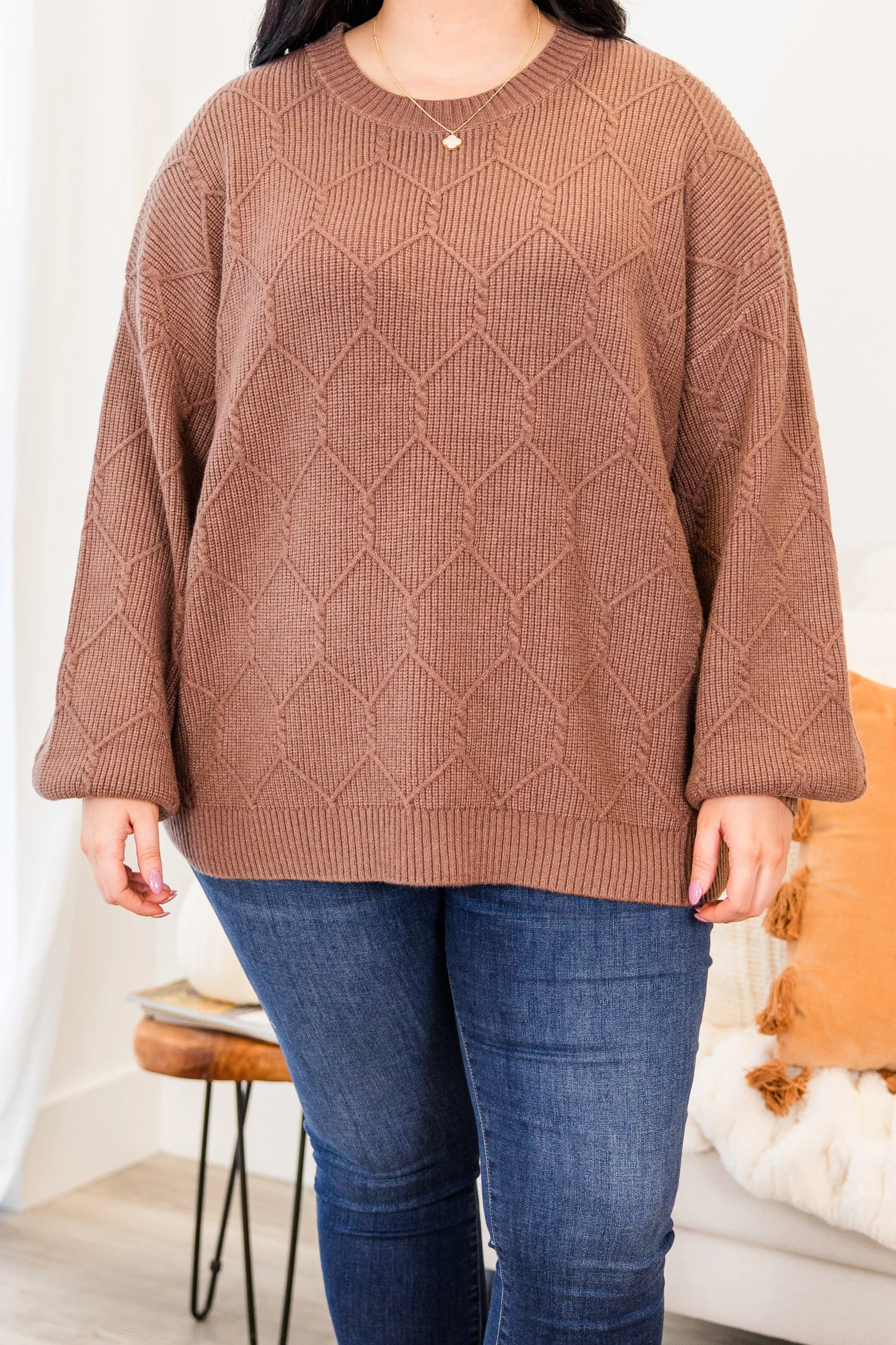 Let's Go For Some Coffee Sweater, Chestnut