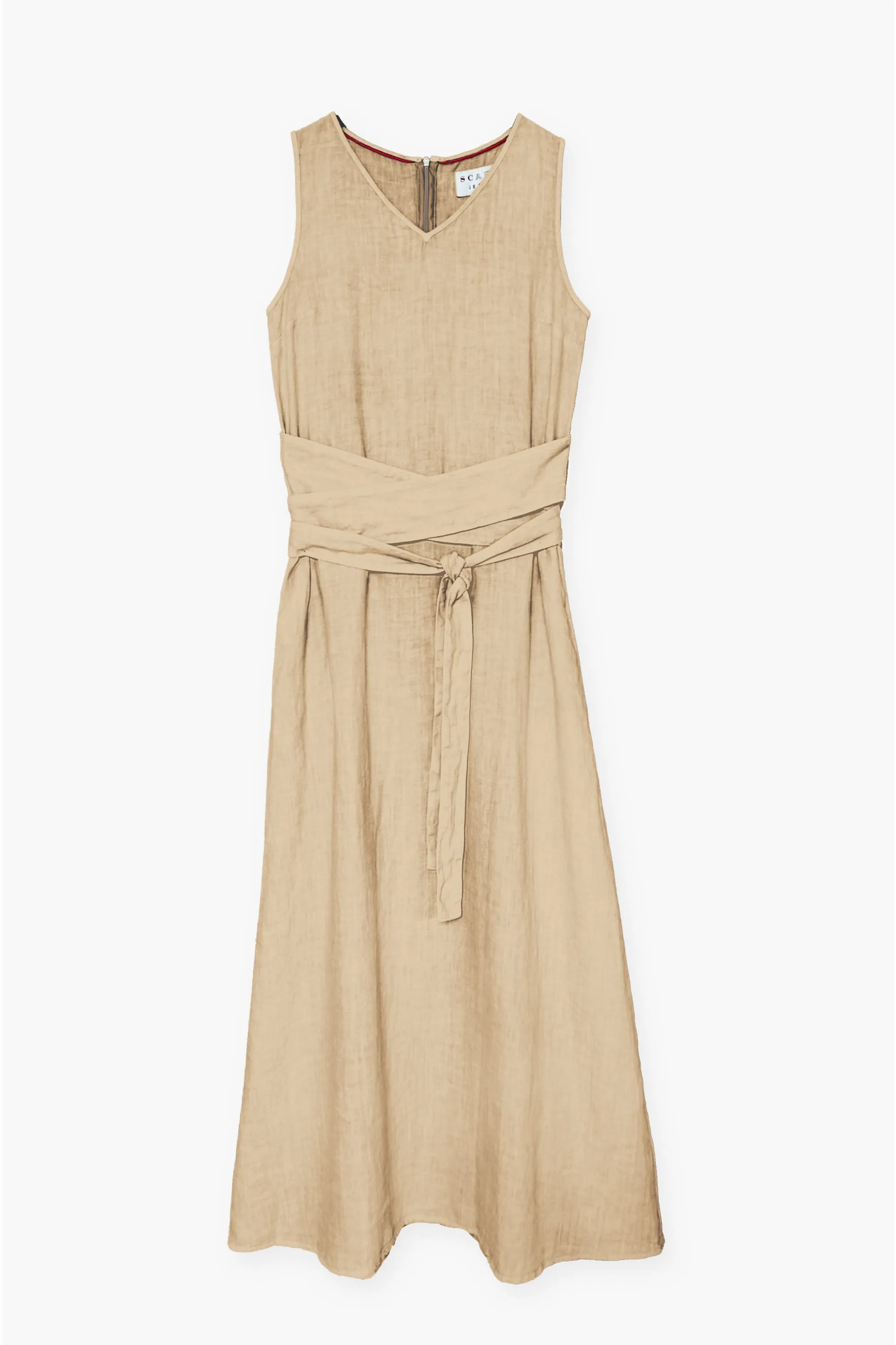 LINEN DRESS WITH BELT DETAIL VERONICA