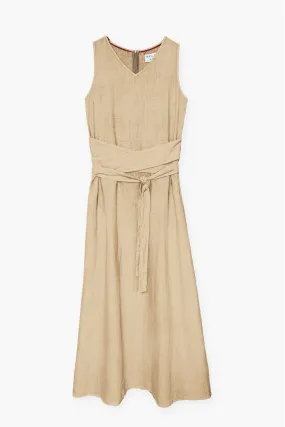 LINEN DRESS WITH BELT DETAIL VERONICA