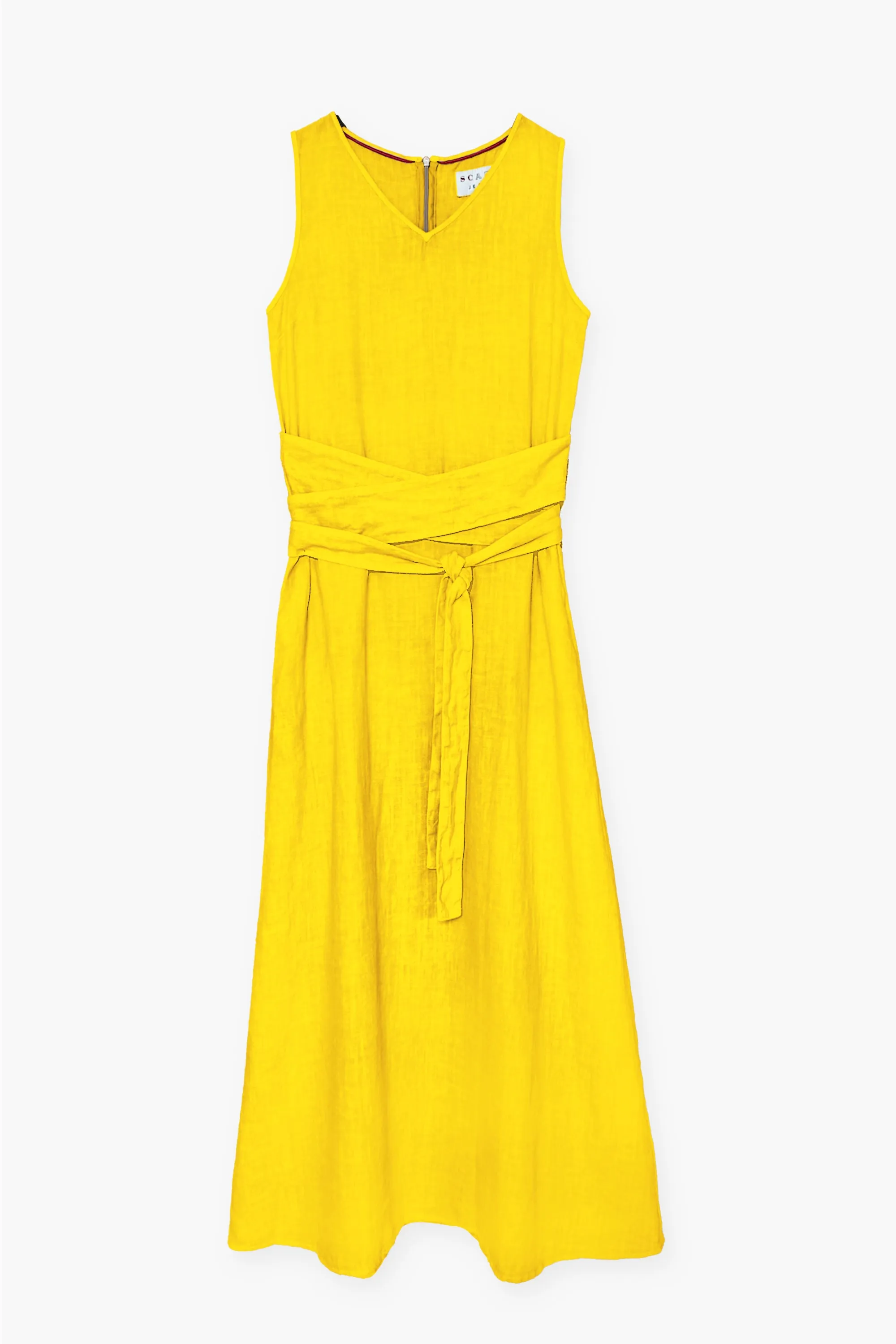 LINEN DRESS WITH BELT DETAIL VERONICA