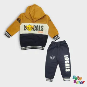 Local Legends Playful Hoodie & Trouser Set For Baby - Mustard