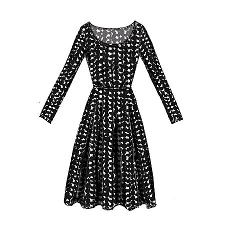 M7313 Misses'/Women's Flared Dresses