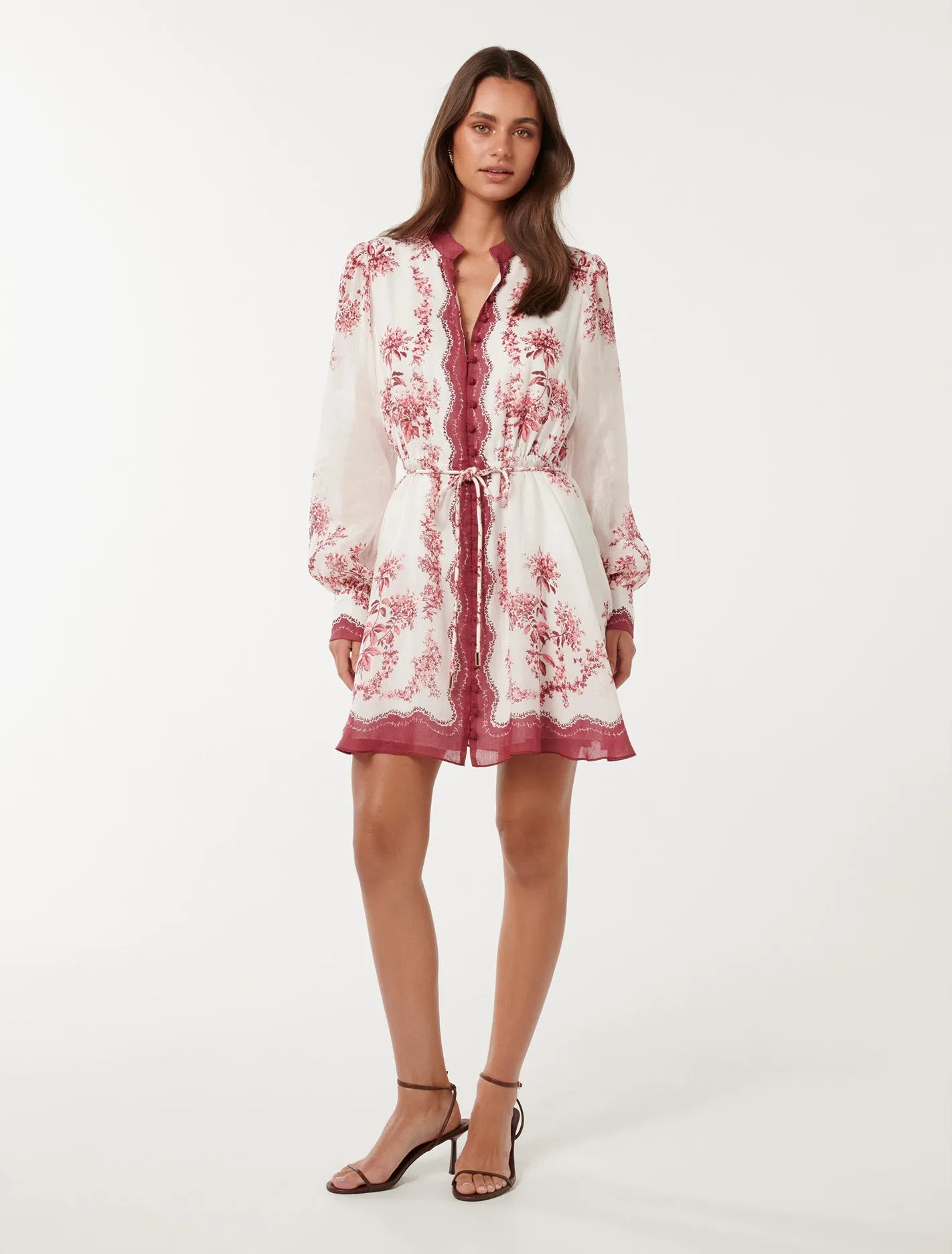 Melanie Printed Skater Mini Dress
