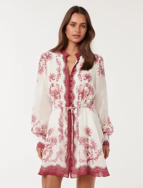 Melanie Printed Skater Mini Dress