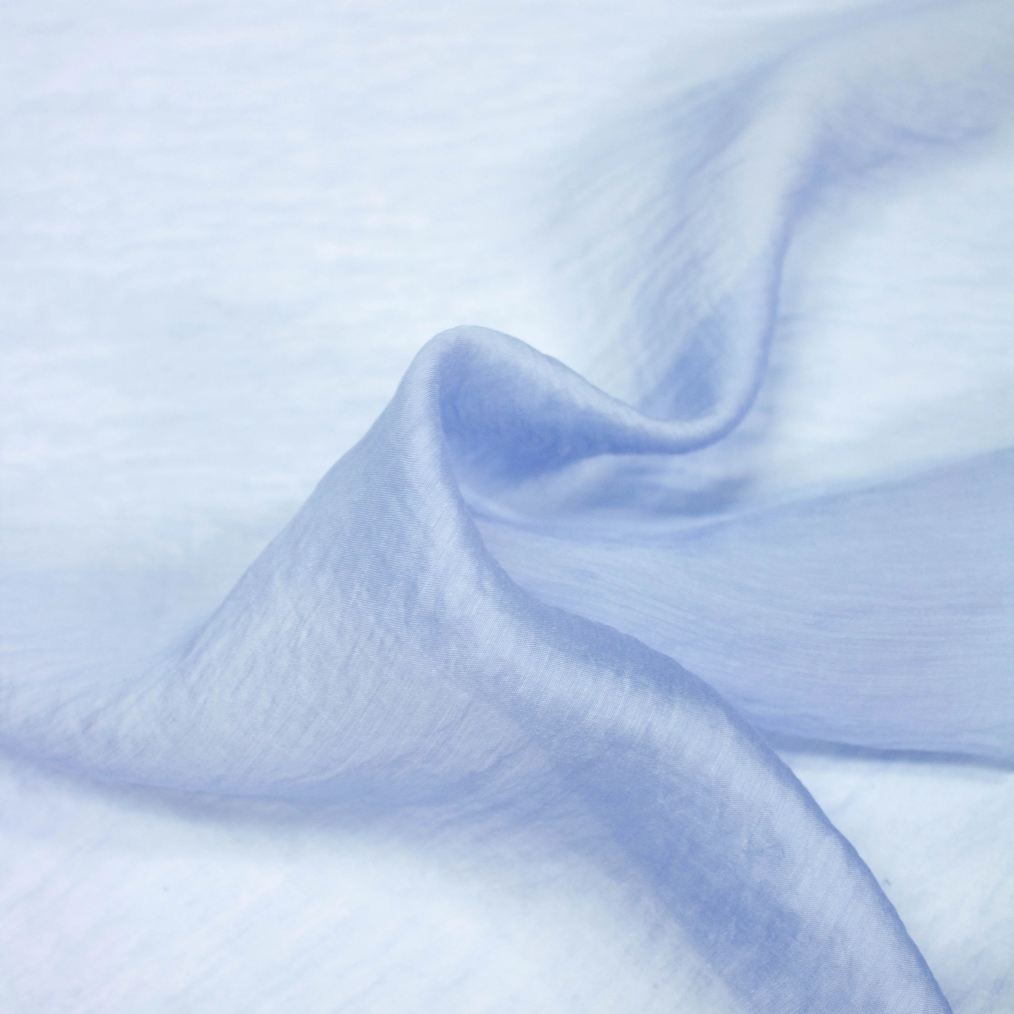 Mitch Light Blue Polyester Viscose Voile