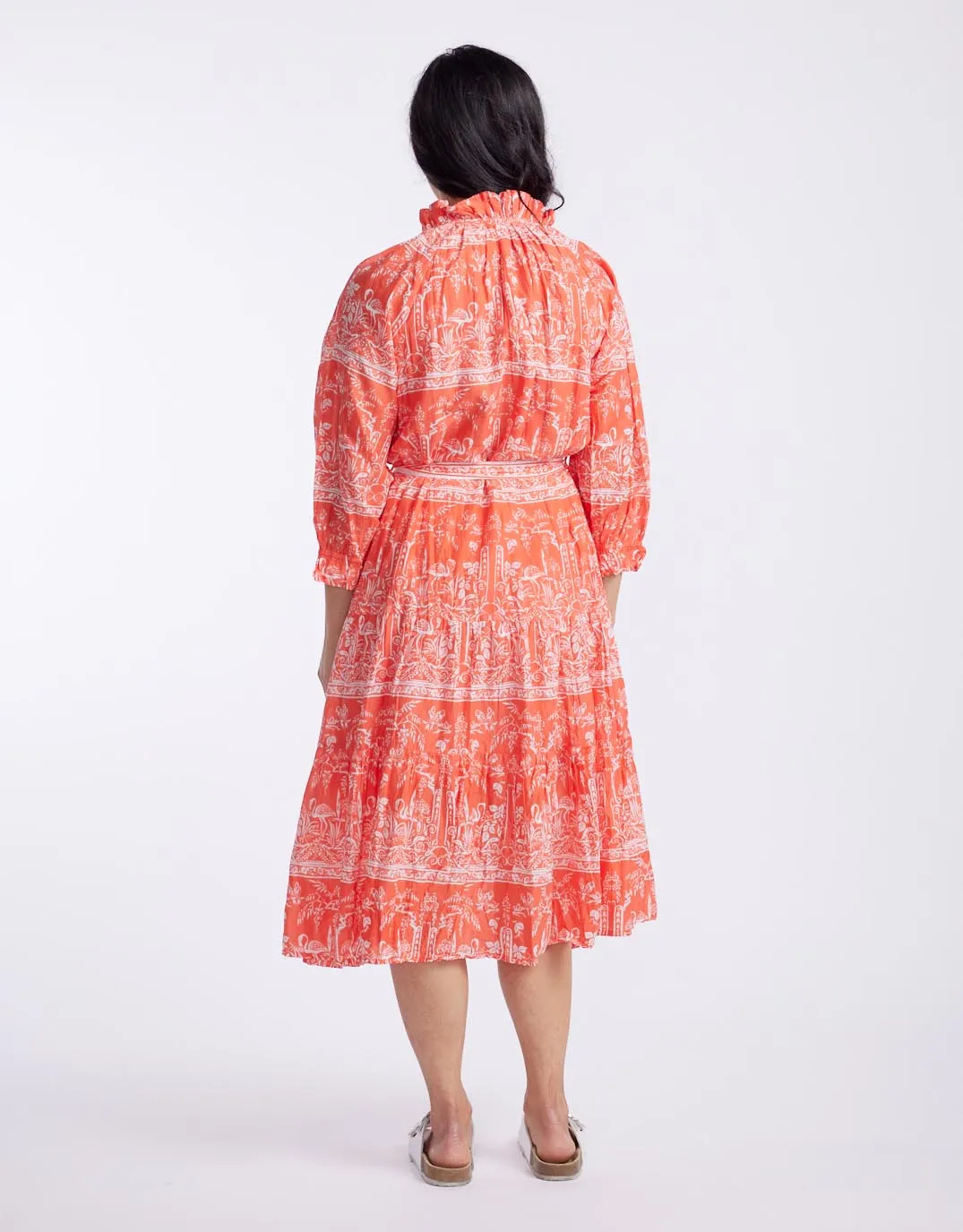 Mystic Byron Midi Dress - Orange