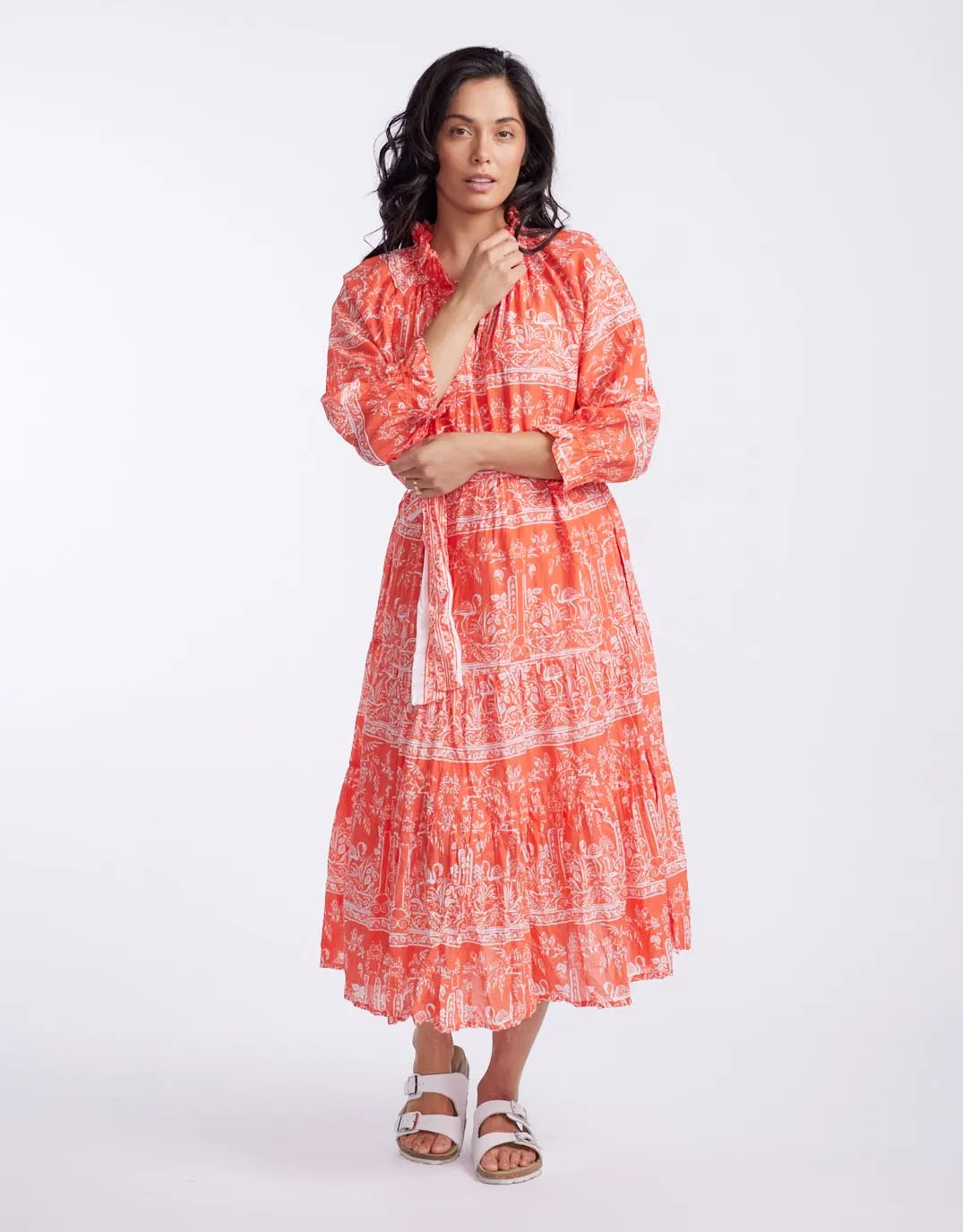 Mystic Byron Midi Dress - Orange