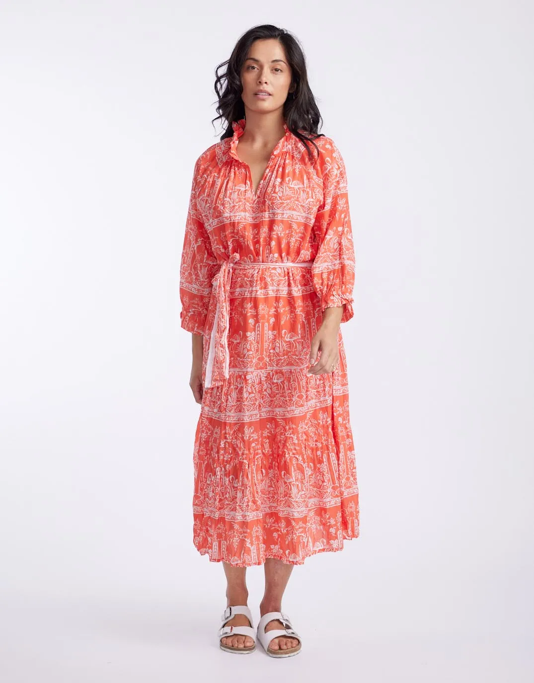 Mystic Byron Midi Dress - Orange