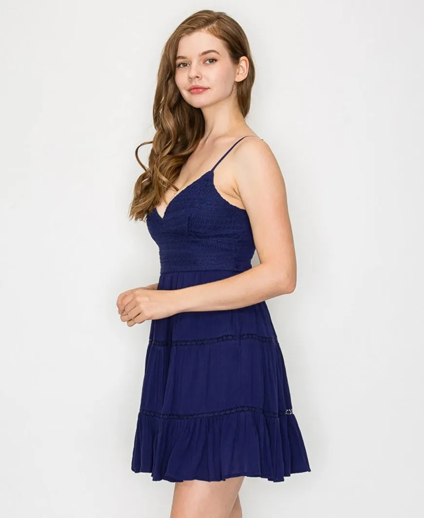 Navy Lace top Dress