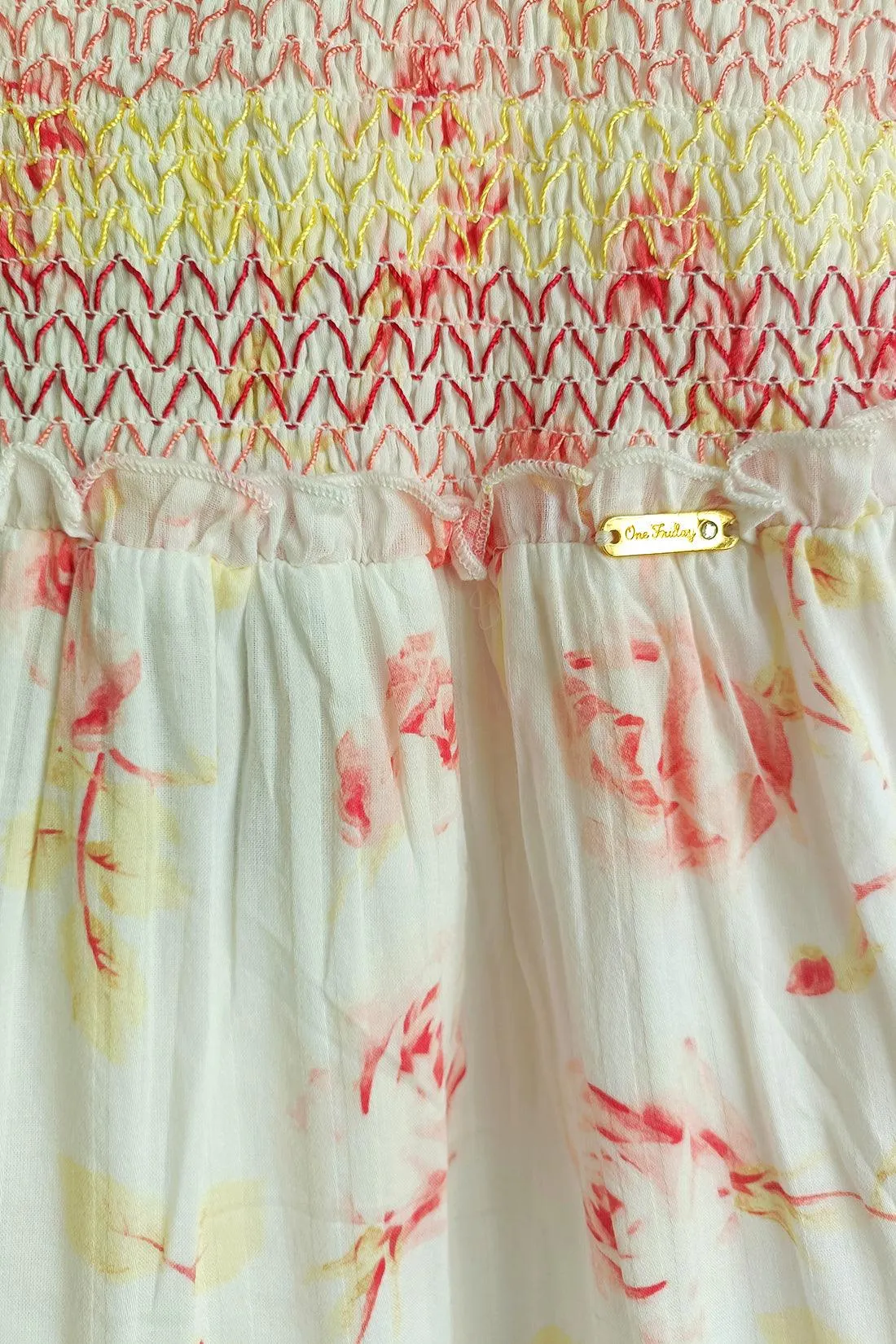 One Friday Off White Floral Dress