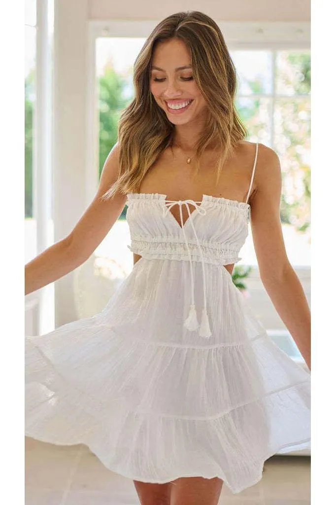 One-Shoulder Backless Sling summer dress