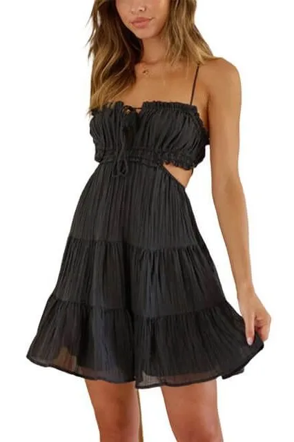 One-Shoulder Backless Sling summer dress
