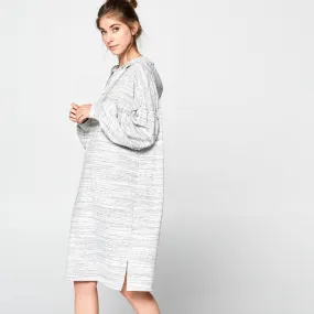 Oversized Marled Sweatshirt Dress