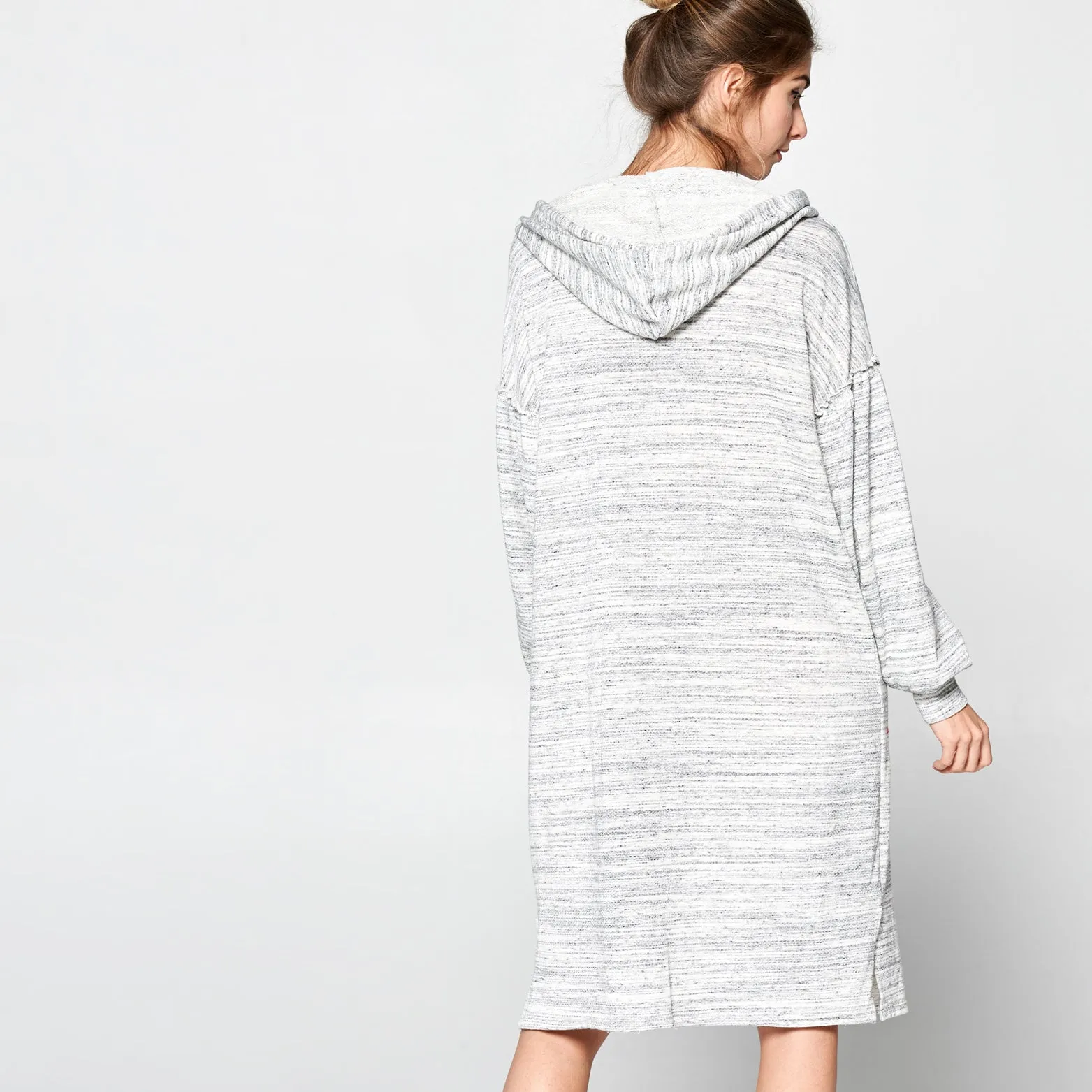 Oversized Marled Sweatshirt Dress