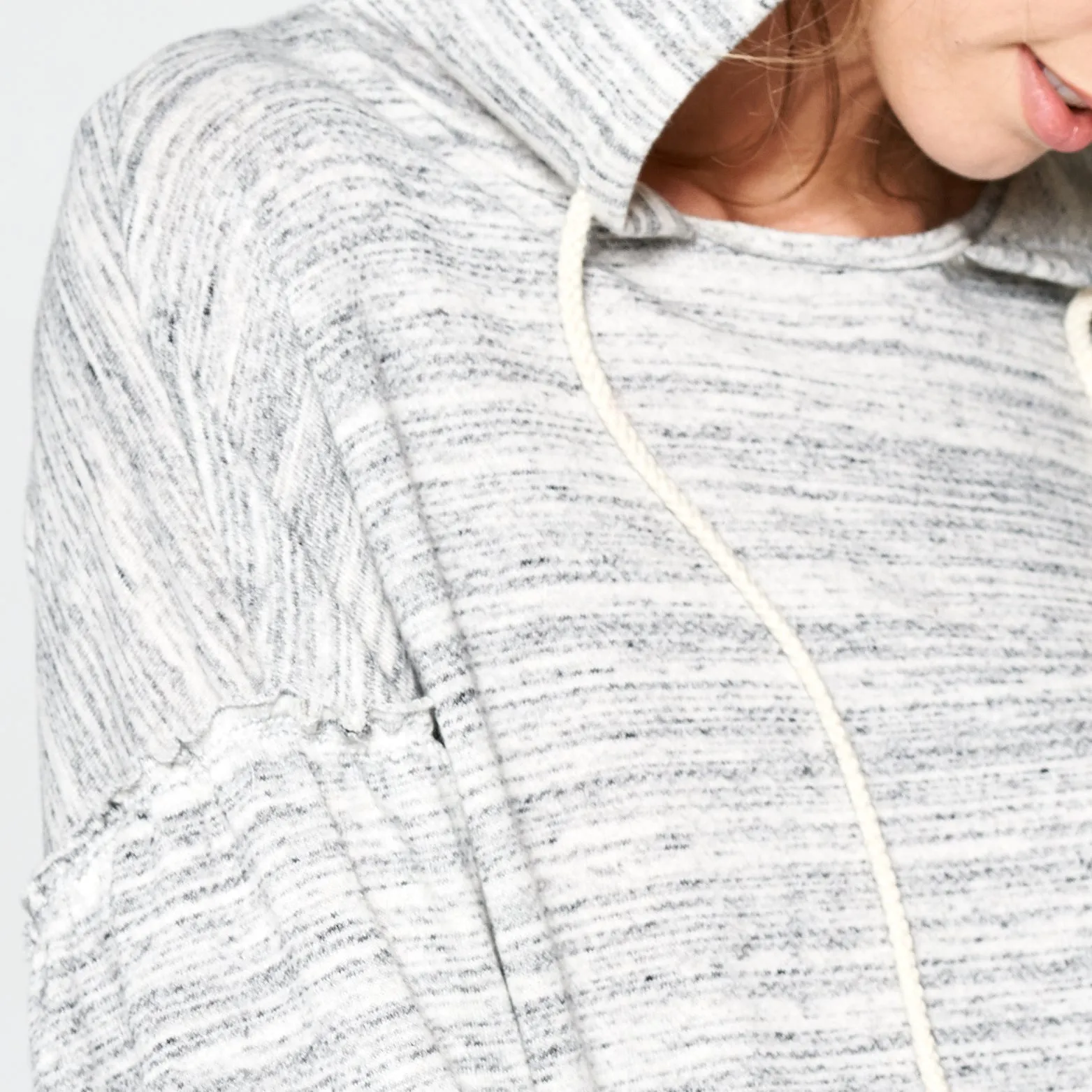 Oversized Marled Sweatshirt Dress