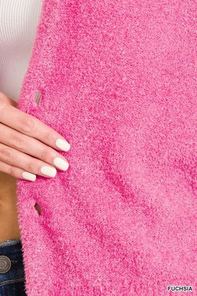 Playful Pink Sweater Cardigan
