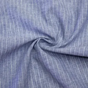Ralph Denim Blue Striped Linen SHOWROOM SAMPLE 34CM X 60CM