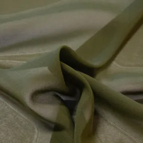 Retna Khaki Green Silk Chiffon