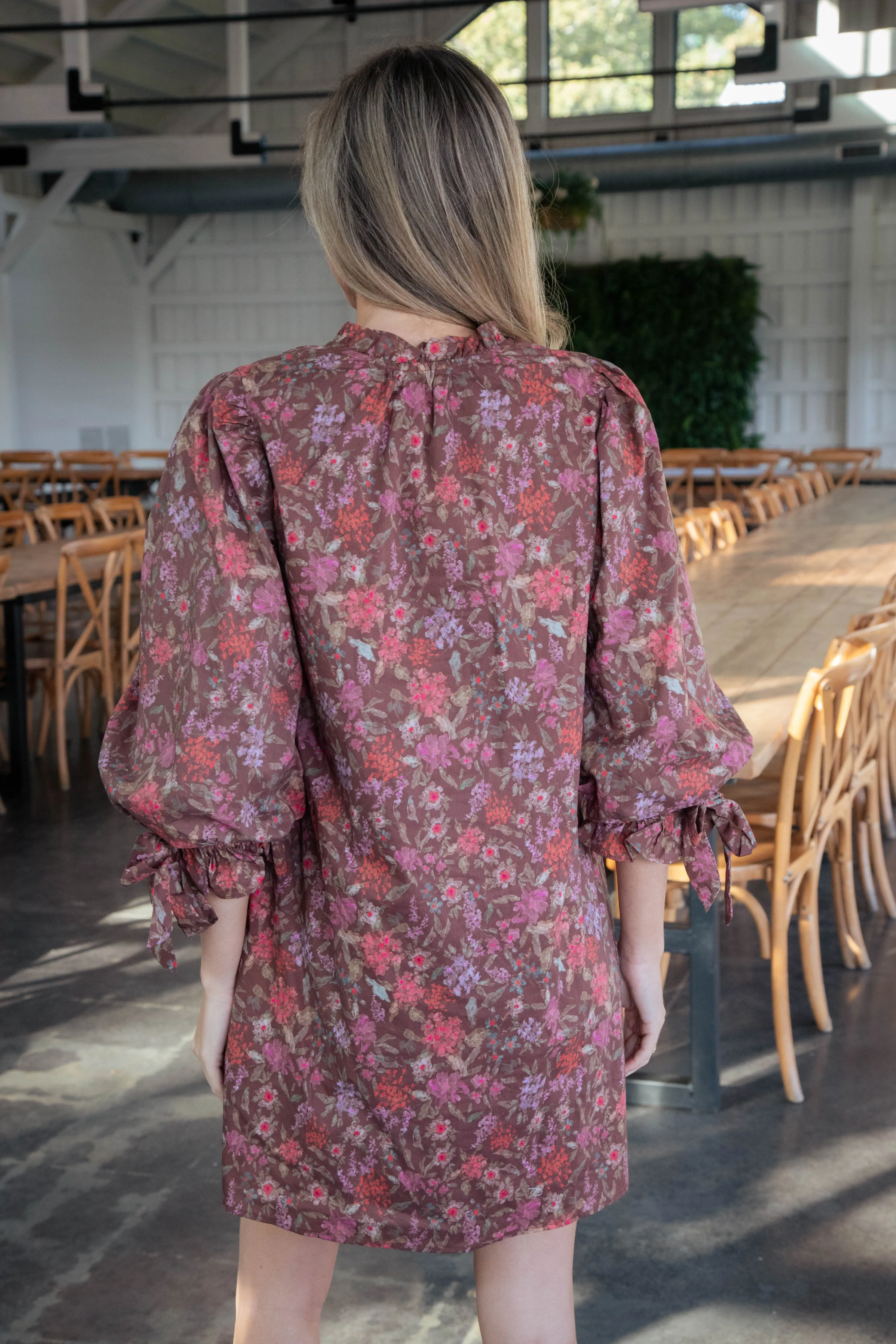 Roxy Floral Poplin Dress, Brown