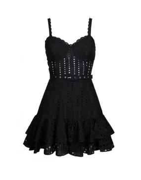 Ruffle Short Embroidery Summer Dress