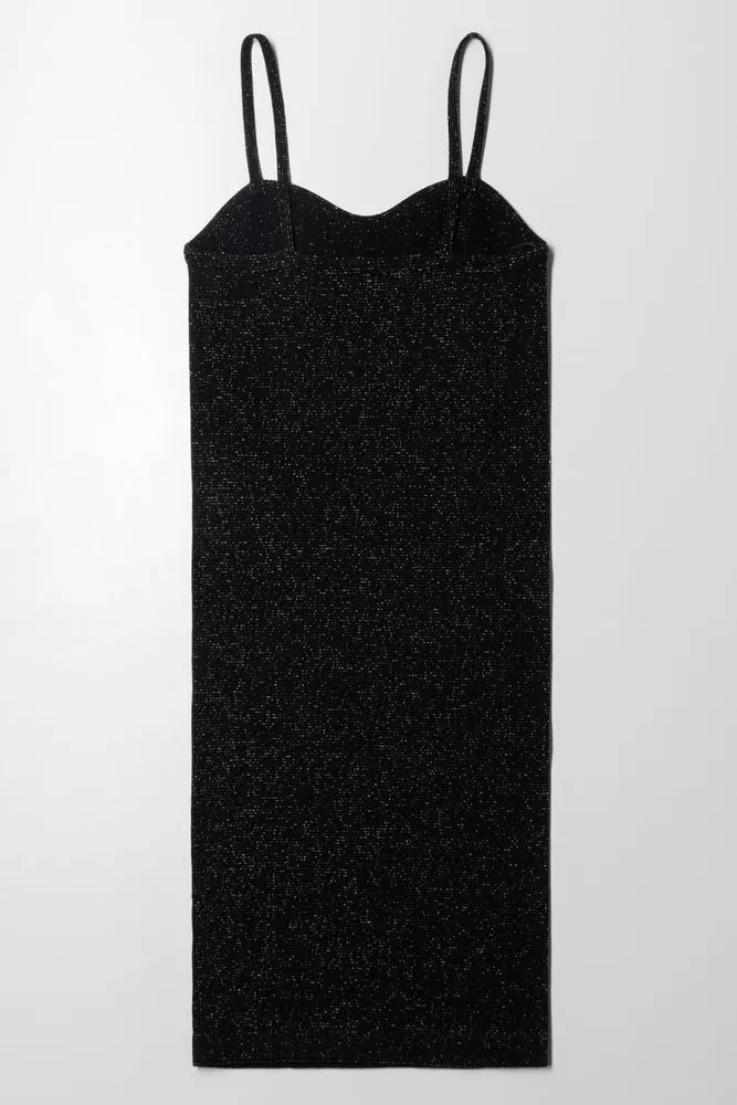 Seam-Free Strap Dress Black