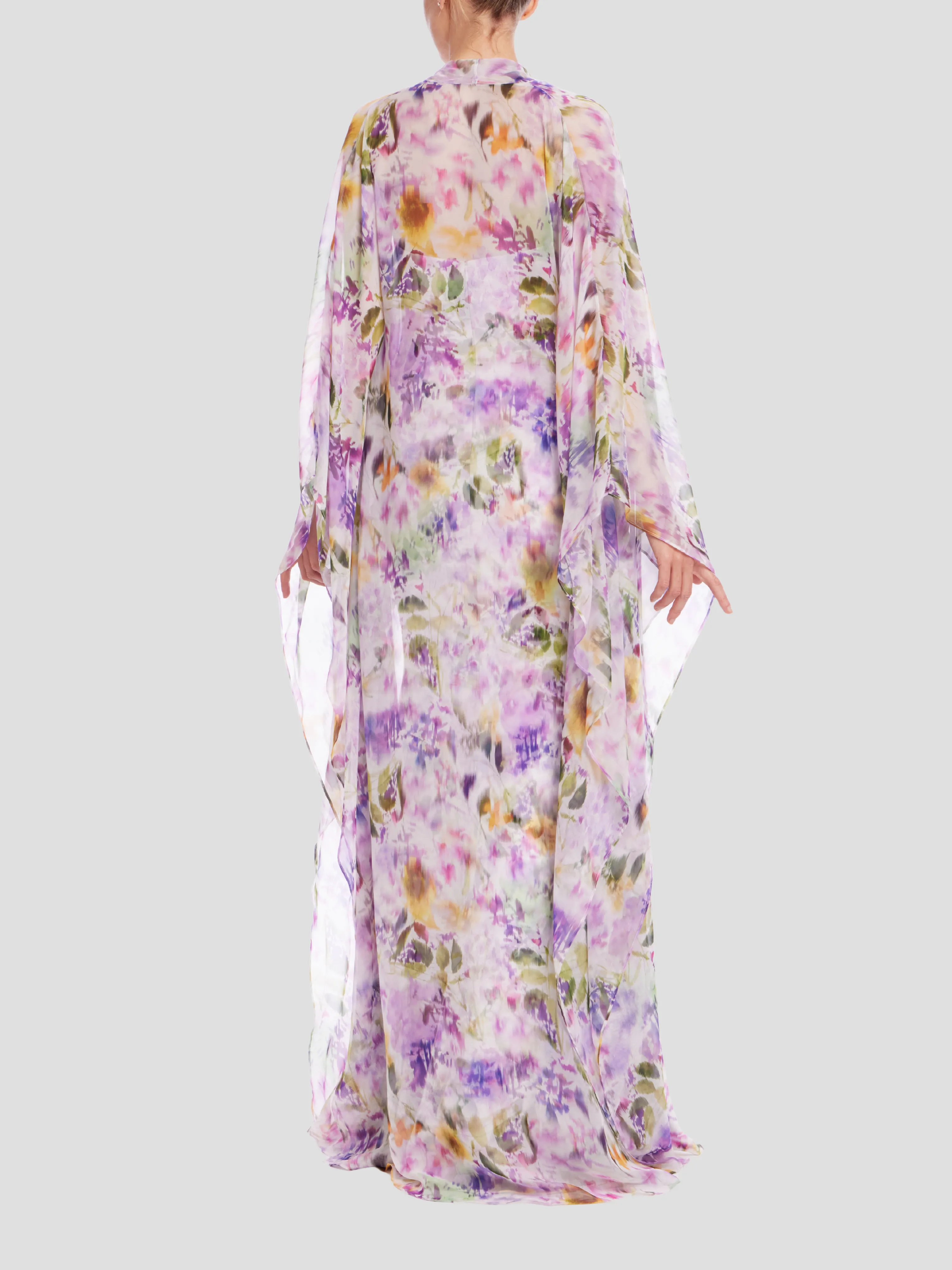 Sheer Duster with Dress in Lilac