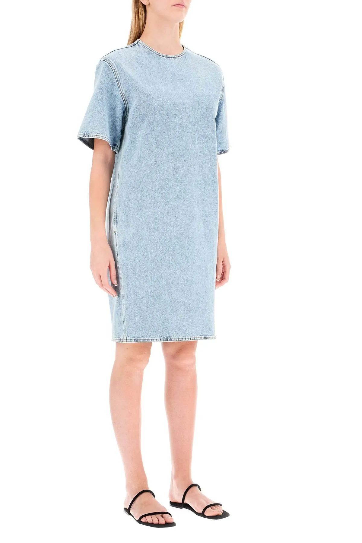 short denim dress 243 WRD0123 FB0045 COOL BLUE