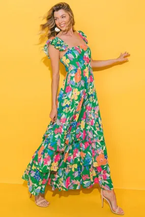 Sleeveless Ruffle Tiered Maxi Dress