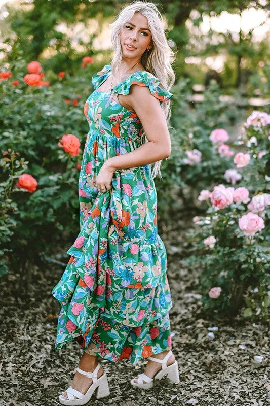 Sleeveless Ruffle Tiered Maxi Dress