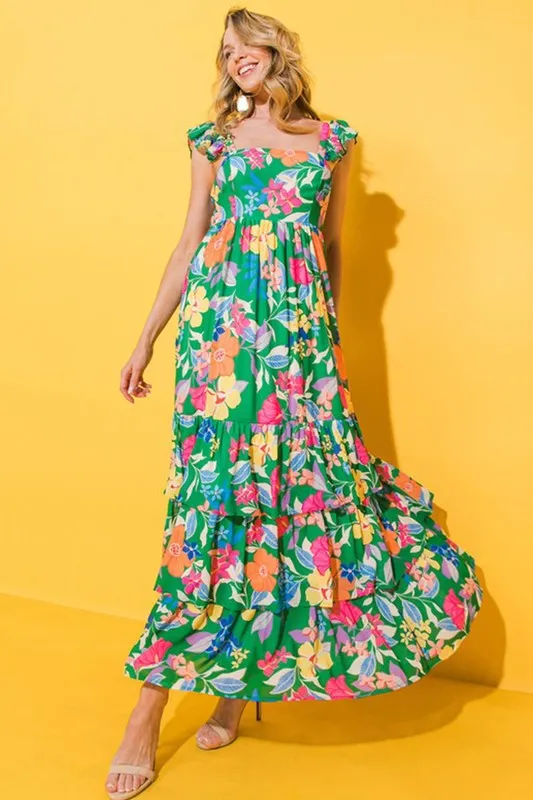 Sleeveless Ruffle Tiered Maxi Dress