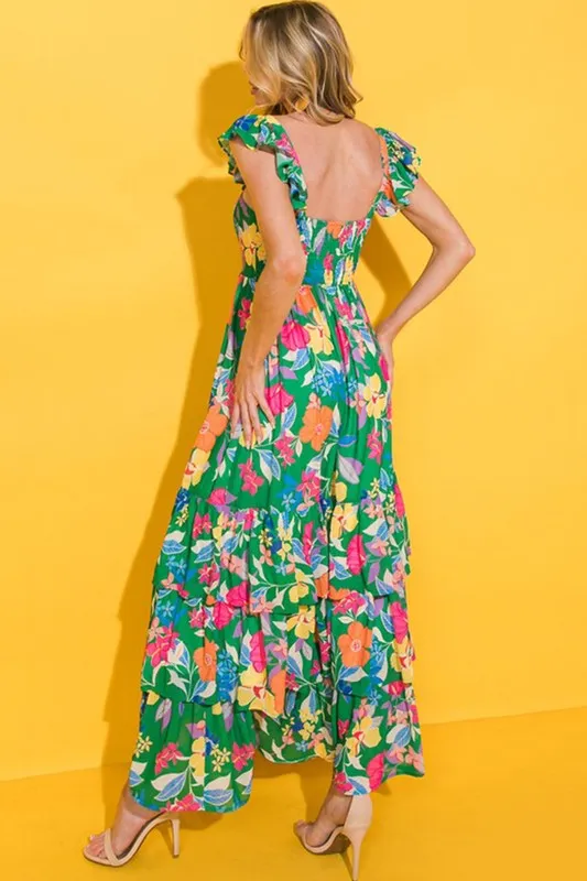 Sleeveless Ruffle Tiered Maxi Dress