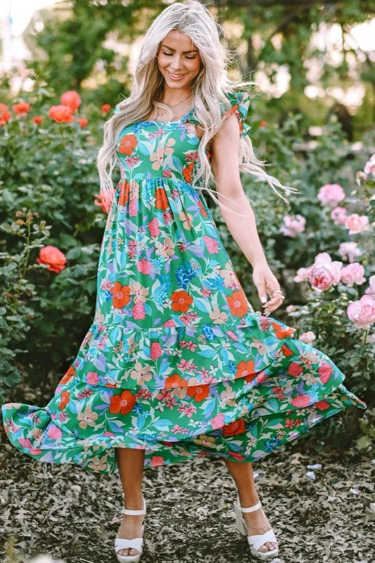 Sleeveless Ruffle Tiered Maxi Dress