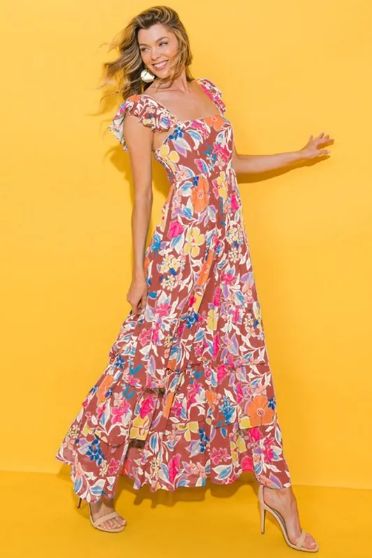 Sleeveless Ruffle Tiered Maxi Dress