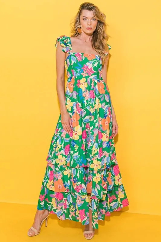 Sleeveless Ruffle Tiered Maxi Dress