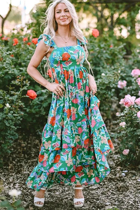 Sleeveless Ruffle Tiered Maxi Dress