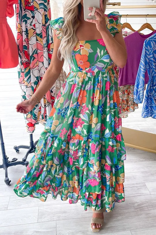 Sleeveless Ruffle Tiered Maxi Dress