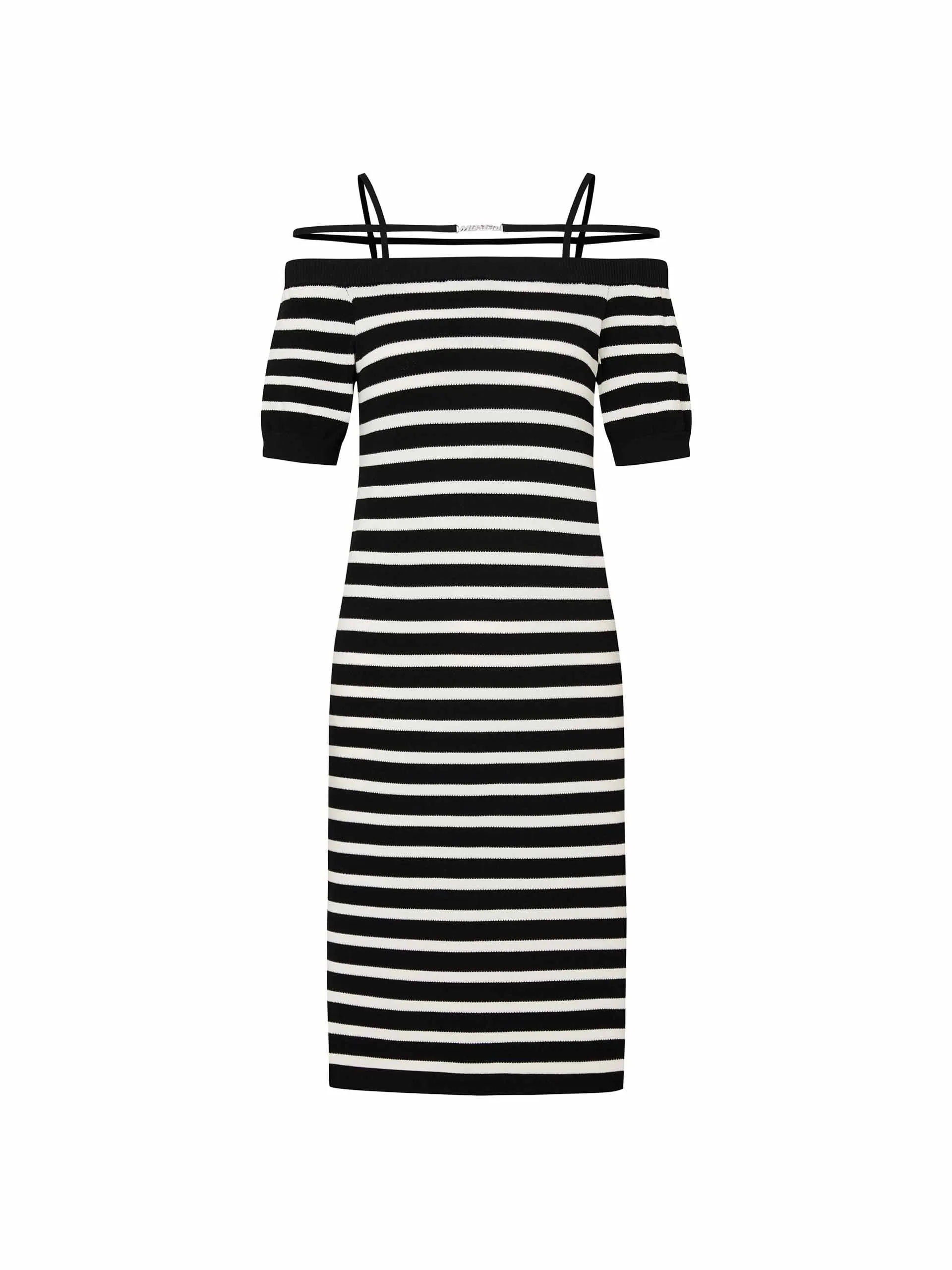 Strap Details Striped Dress
