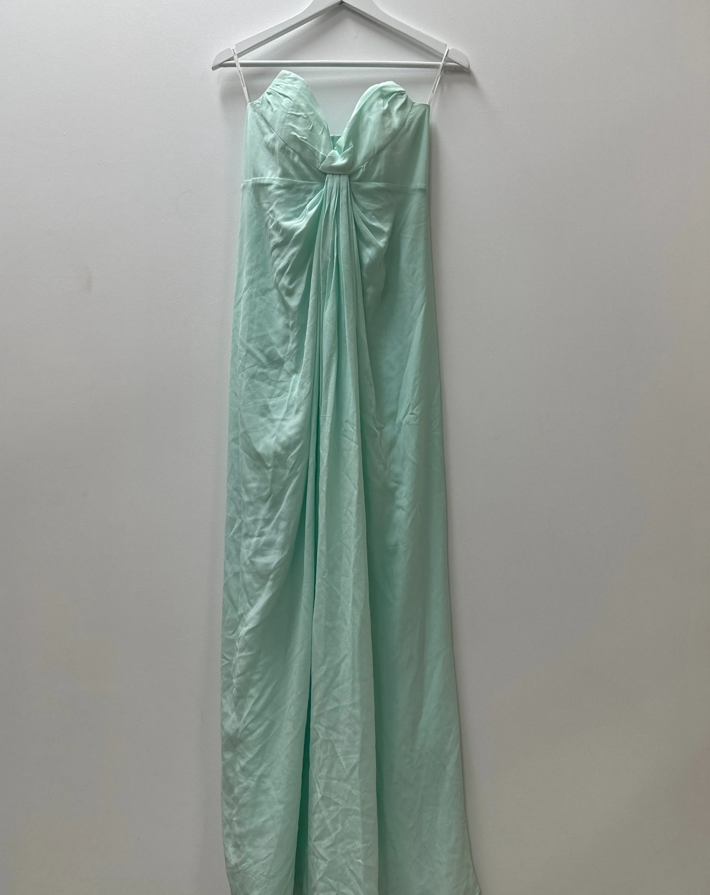 Strapless Floor Length Dress in Mint