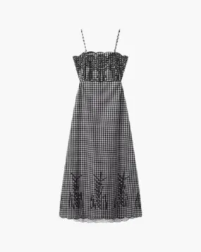 Sylvie – Plaid pattern – Slim-fit midi dress