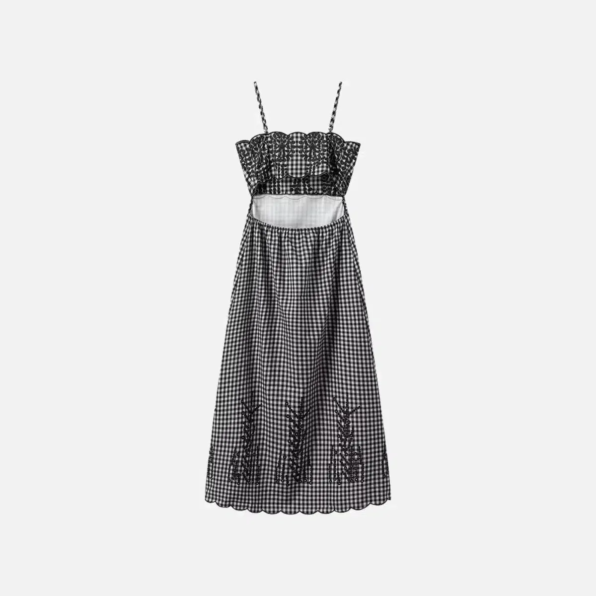 Sylvie – Plaid pattern – Slim-fit midi dress