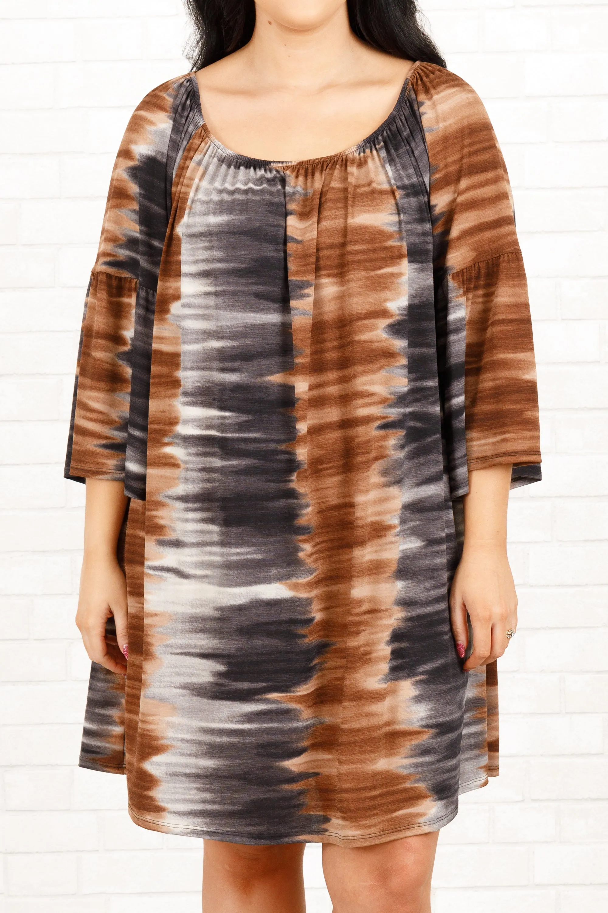 The Mia Dress, Charcoal Mocha