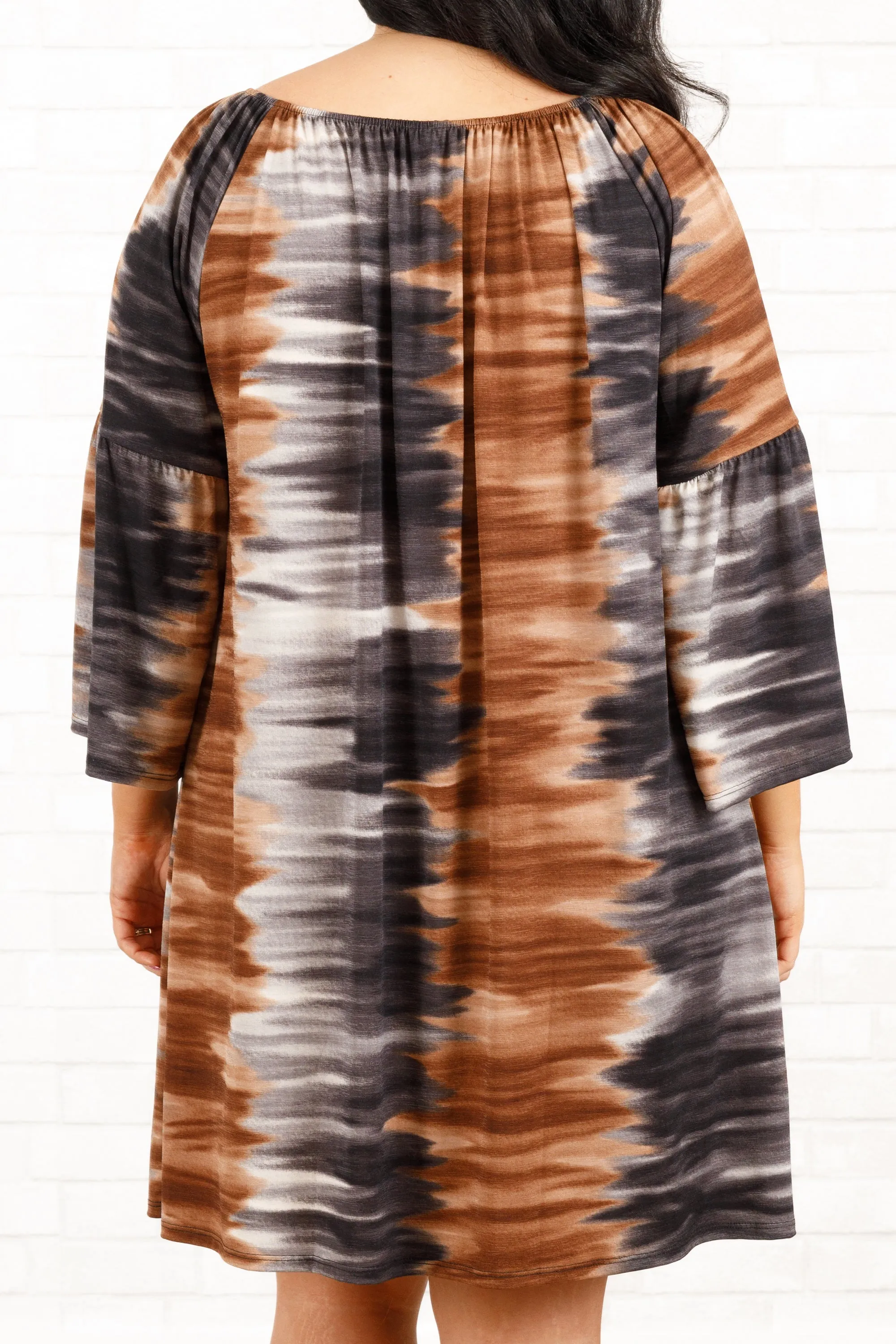 The Mia Dress, Charcoal Mocha